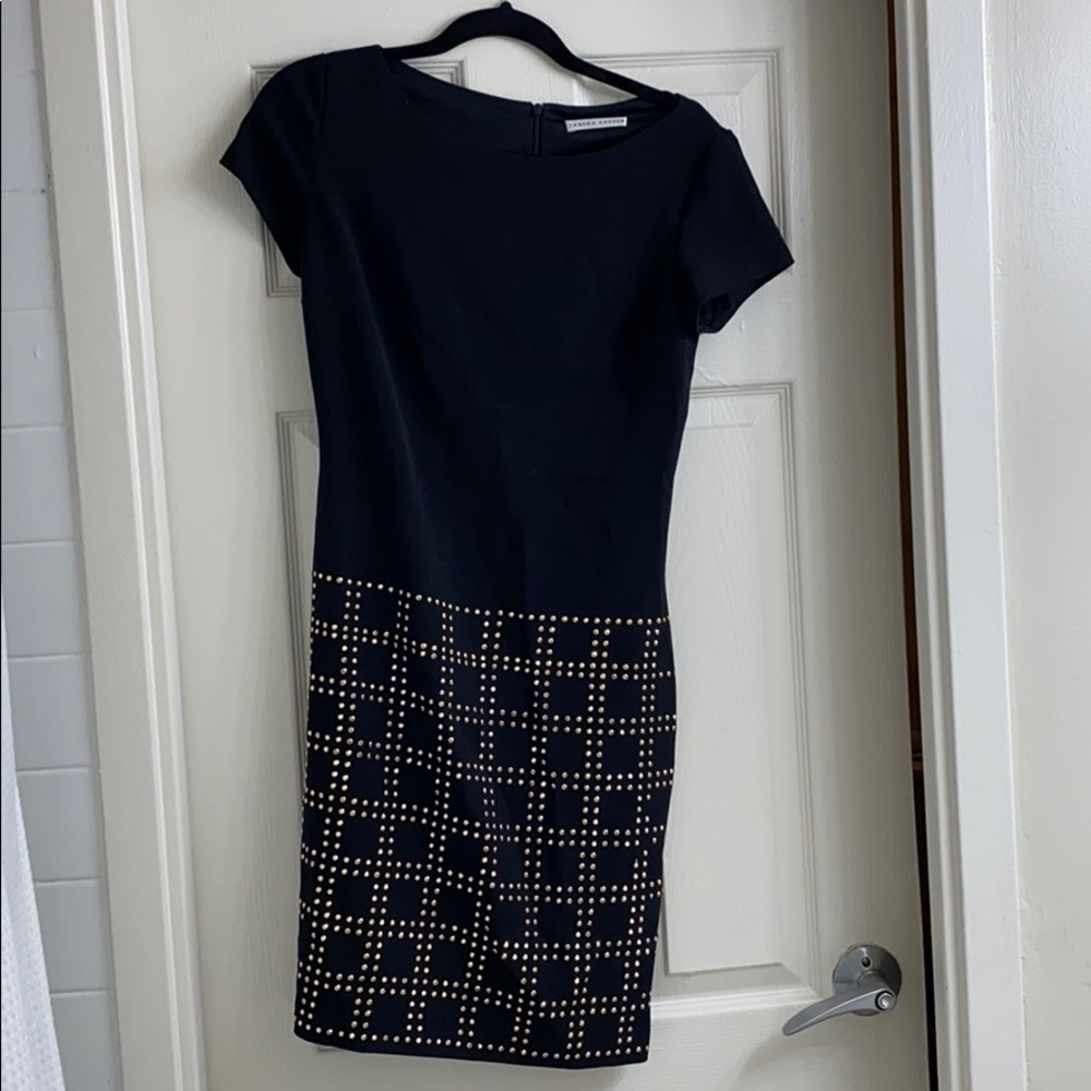 Black and Gold Sequin Dress